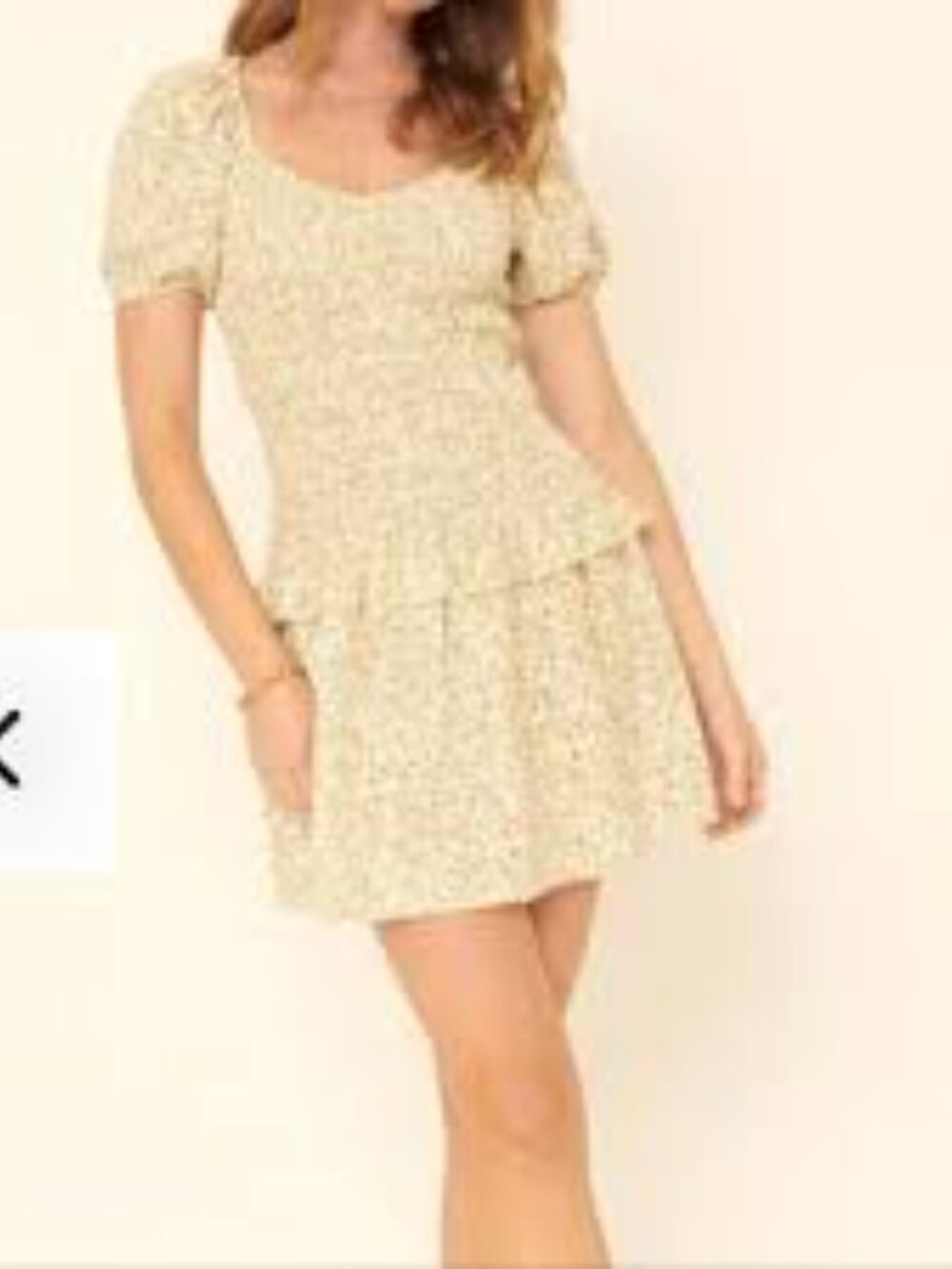 NWT: Promesa Sunshine Floral Smocked Mini Dress Size Small